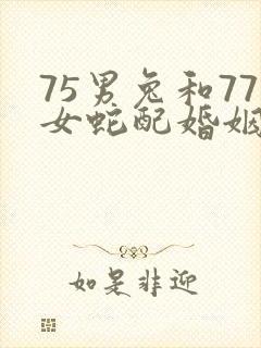75男兔和77女蛇配婚姻好不好
