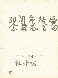 30周年结婚纪念日感言句子 30周年结婚纪念日感言句子