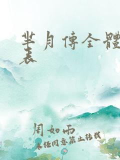 芈月传全体演员表
