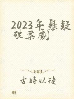 2023年悬疑破案剧