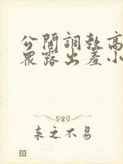 公开调教高潮当众露出羞小说