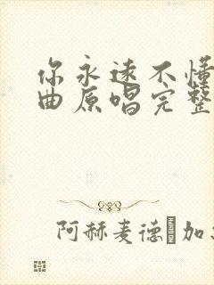 你永远不懂我歌曲原唱完整版歌词