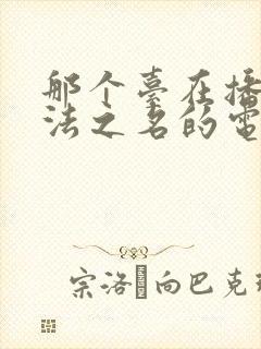 那个台在播放以法之名的电视剧 那个台在播放以法之名的电视剧