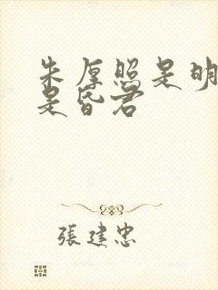 朱厚照是明君还是昏君