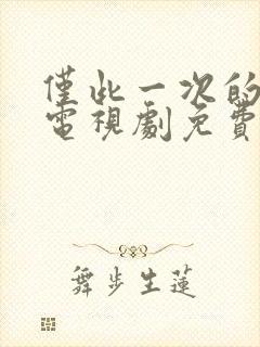仅此一次的爱情电视剧免费观看全集