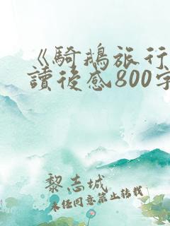《骑鹅旅行记》读后感800字