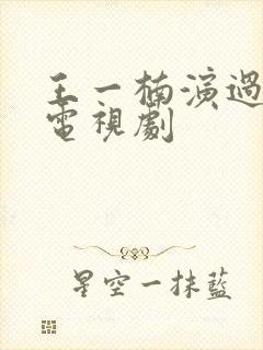 王一楠演过哪些电视剧