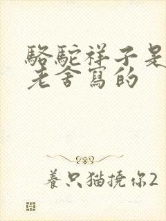 骆驼祥子是不是老舍写的