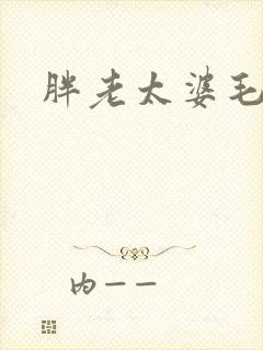 胖老太婆毛茸茸