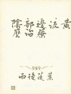 阴部边流黄脓怎么治疗