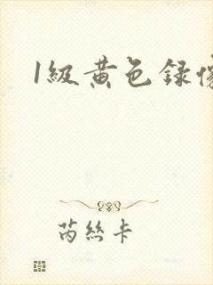 1级黄色录像.