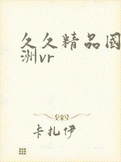 久久精品国产亚洲vr