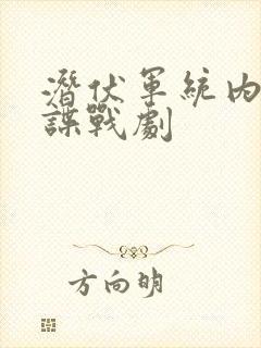 潜伏军统内部的谍战剧