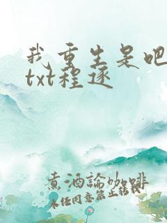 我重生是吧程逐txt程逐