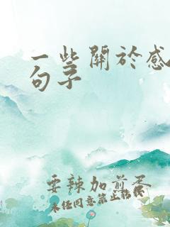 一些关于感情的句子