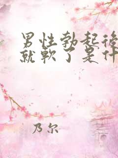 男性勃起后很快就软了是什么原因