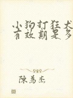 小狗打狂犬疫苗有效期是多久