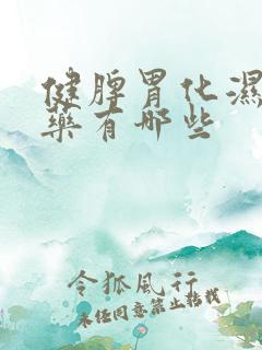 健脾胃化湿中成药有哪些