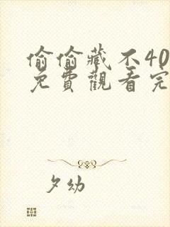 偷偷藏不40集免费观看完整版
