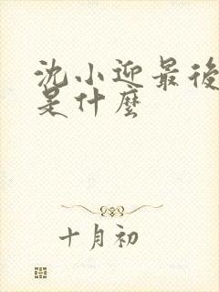 沈小迎最后结局是什么