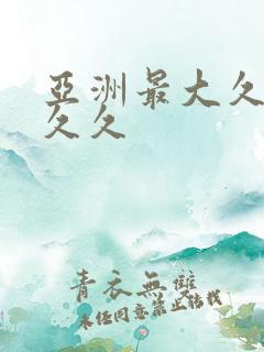 亚洲最大久久久久久