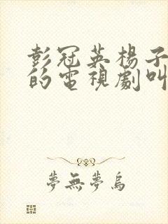 彭冠英杨子姗演的电视剧叫什么