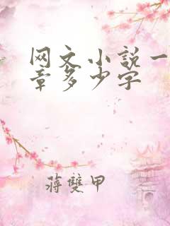 网文小说一般一章多少字