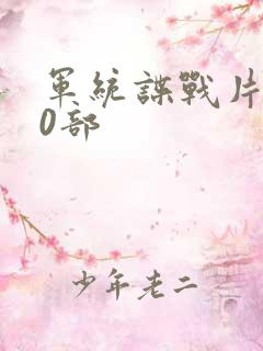 军统谍战片100部