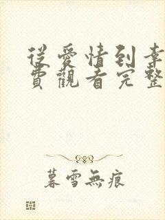 从爱情到幸福免费观看完整版高清 从爱情到幸福免费观看完整版高清