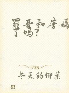 罗晋和唐嫣离婚了吗?