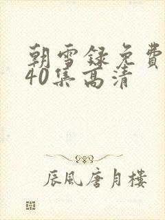 朝雪录免费观看40集高清