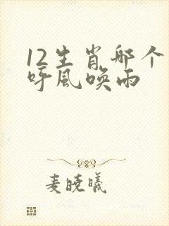 12生肖哪个能呼风唤雨