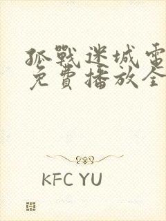 孤战迷城电视剧免费播放全集