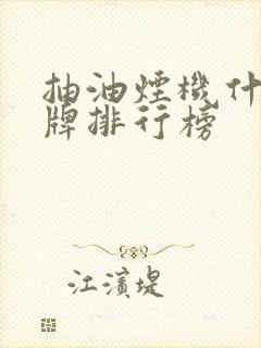 抽油烟机什么品牌排行榜