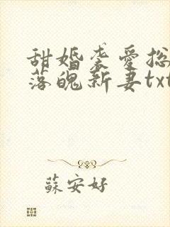 甜婚袭爱总裁的落魄新妻txt