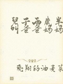 儿子两岁半只会叫爸爸妈妈