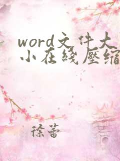 word文件大小在线压缩
