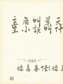 主角叫叶天的重生小说叫什么名字