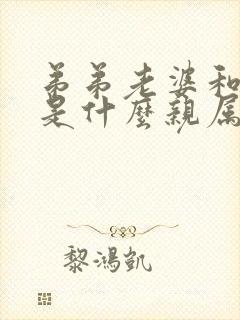 弟弟老婆和姐姐是什么亲属关系