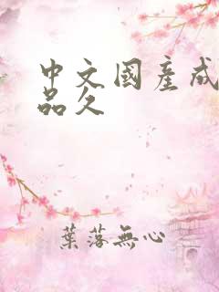 中文国产成人精品久