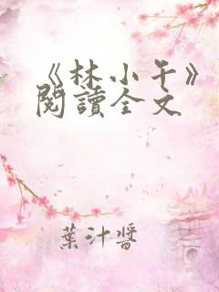 《林小午》免费阅读全文
