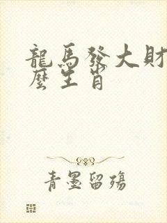 龙马发大财是什么生肖