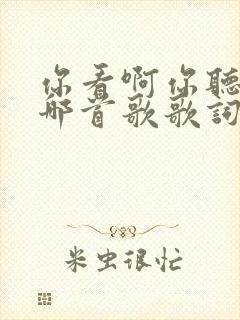你看啊你听啊是哪首歌歌词