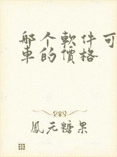哪个软件可以看车的价格