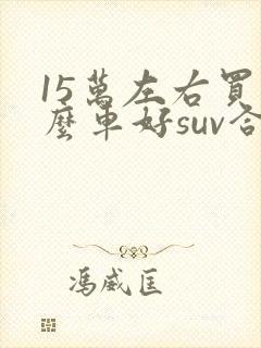 15万左右买什么车好suv合资