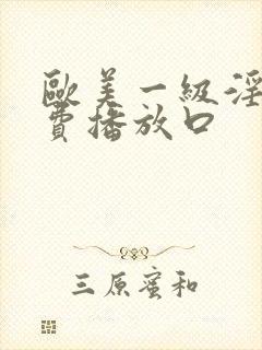 欧美一级淫片免费播放口