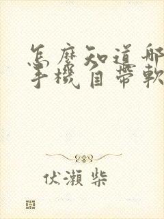 怎么知道哪些是手机自带软件