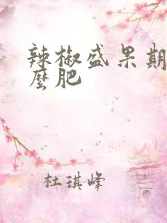 辣椒盛果期施什么肥