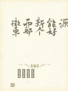 微面新能源面包车哪个好 微面新能源面包车哪个好
