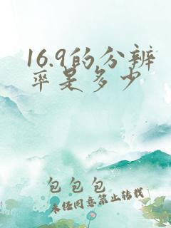16.9的分辨率是多少